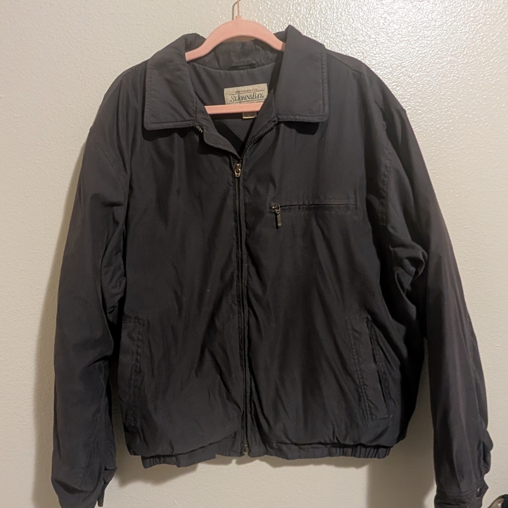 St. John's Bay Men's Dark Gray Lightweight Jacket